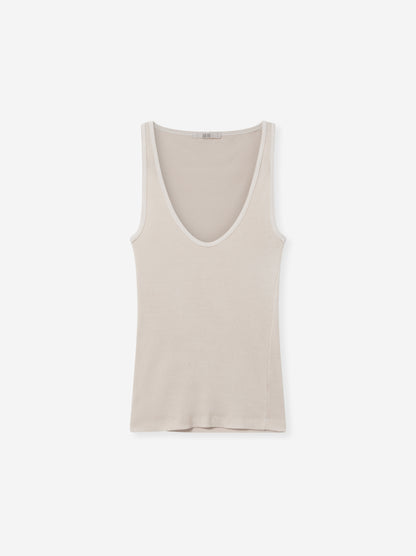 Claire Deep V-Tank in Rib